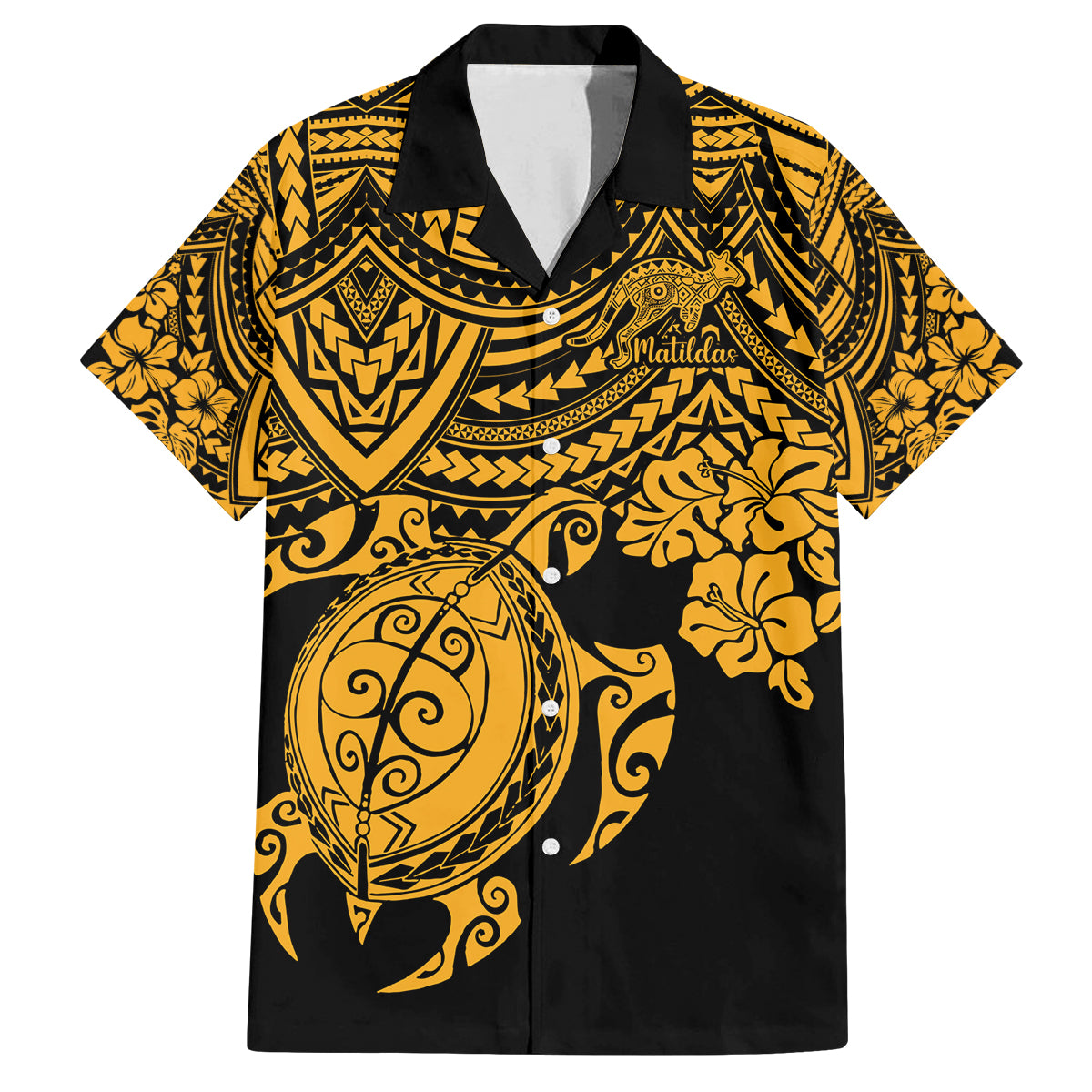 custom-australia-matildas-family-matching-long-sleeve-bodycon-dress-and-hawaiian-shirt-hibiscus-and-turtle-with-polynesian-pattern