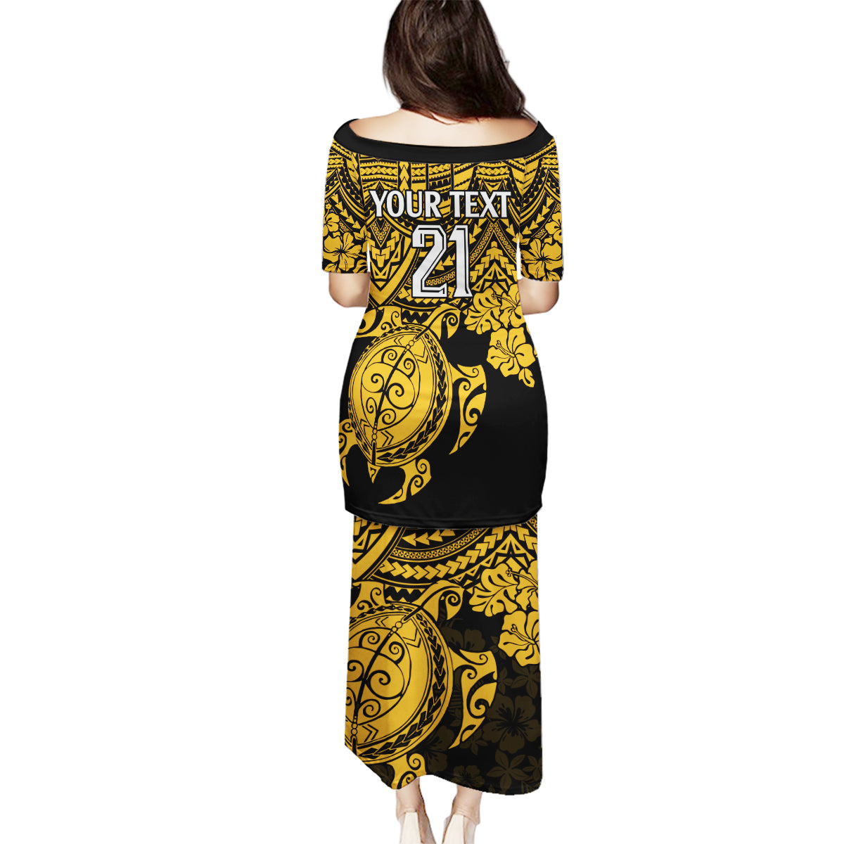 custom-australia-matildas-family-matching-puletasi-dress-and-hawaiian-shirt-hibiscus-and-turtle-with-polynesian-pattern