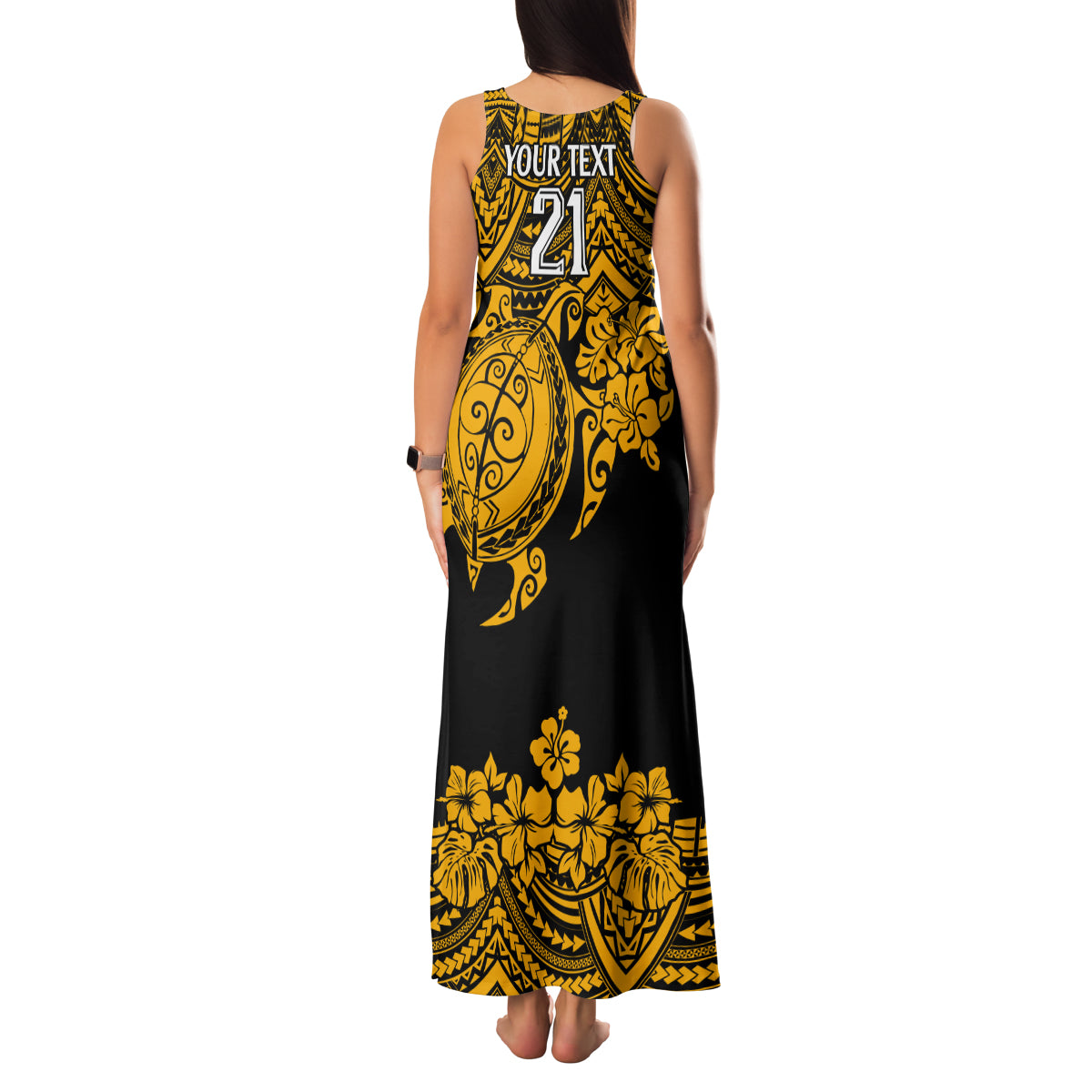 custom-australia-matildas-family-matching-tank-maxi-dress-and-hawaiian-shirt-hibiscus-and-turtle-with-polynesian-pattern