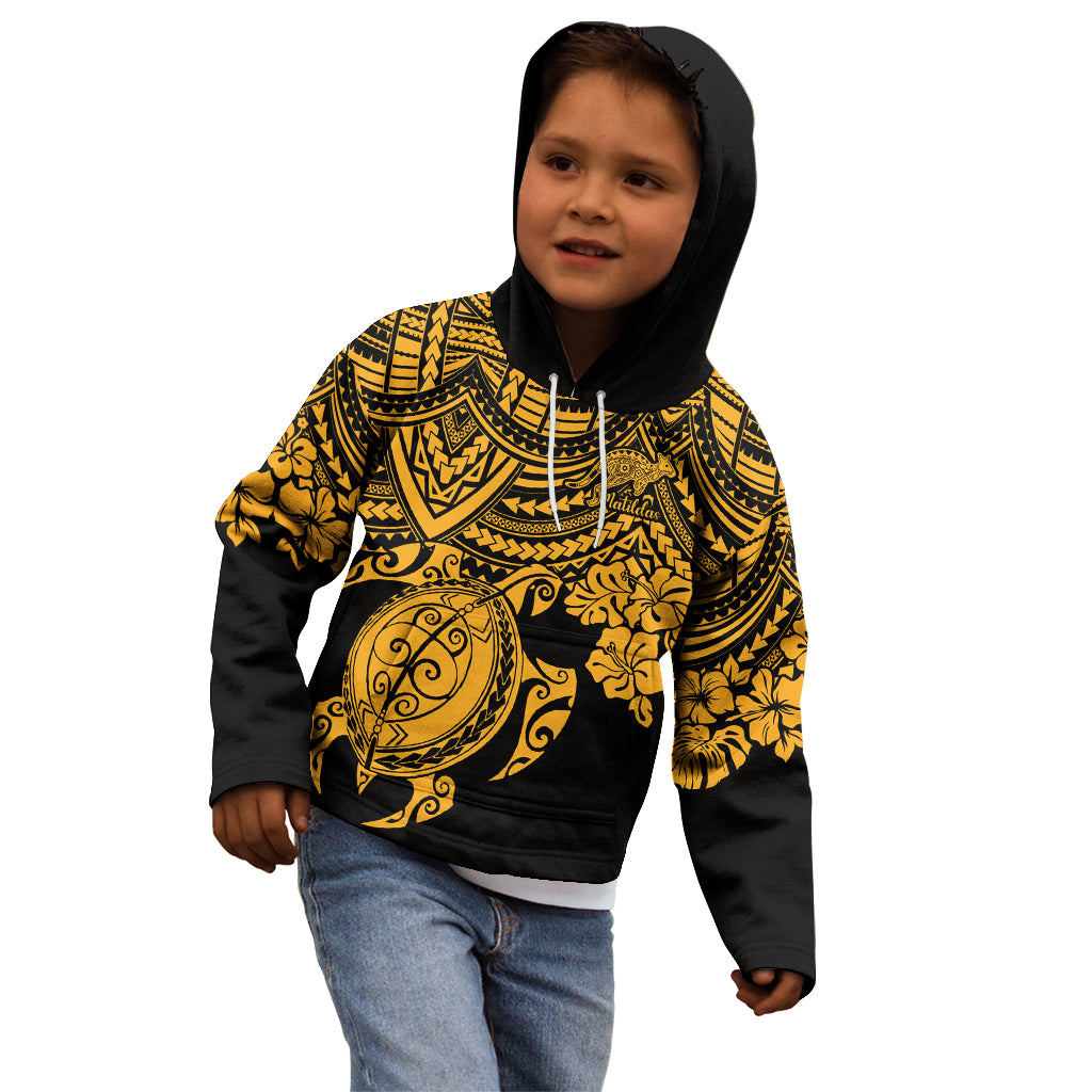 custom-australia-matildas-kid-hoodie-hibiscus-and-turtle-with-polynesian-pattern