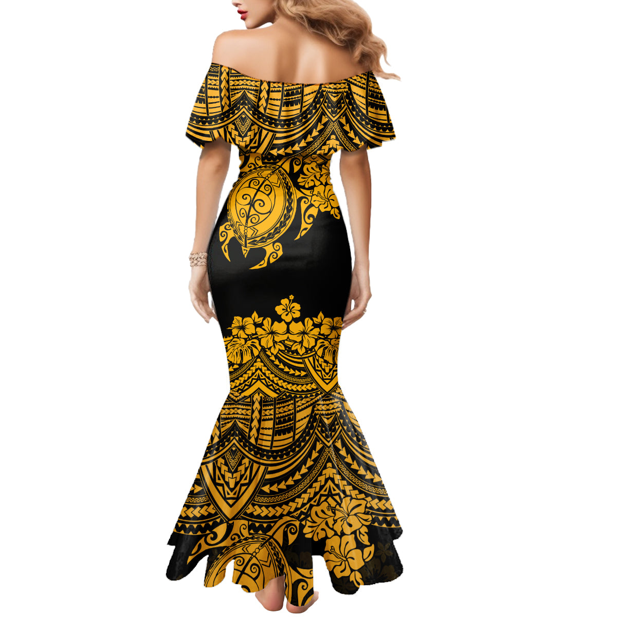 custom-australia-matildas-mermaid-dress-hibiscus-and-turtle-with-polynesian-pattern