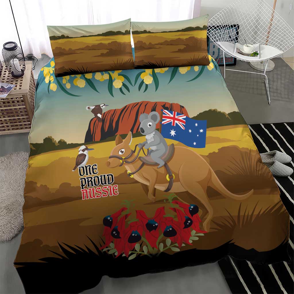 26 January One Proud Aussie Bedding Set Kangaroo and Koala Happy Australia Day