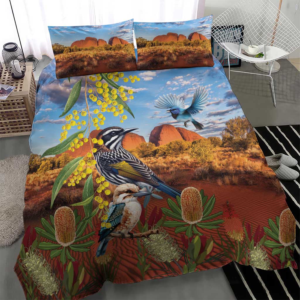 Australia Native Bird Uluru Ayers Rock Bedding Set