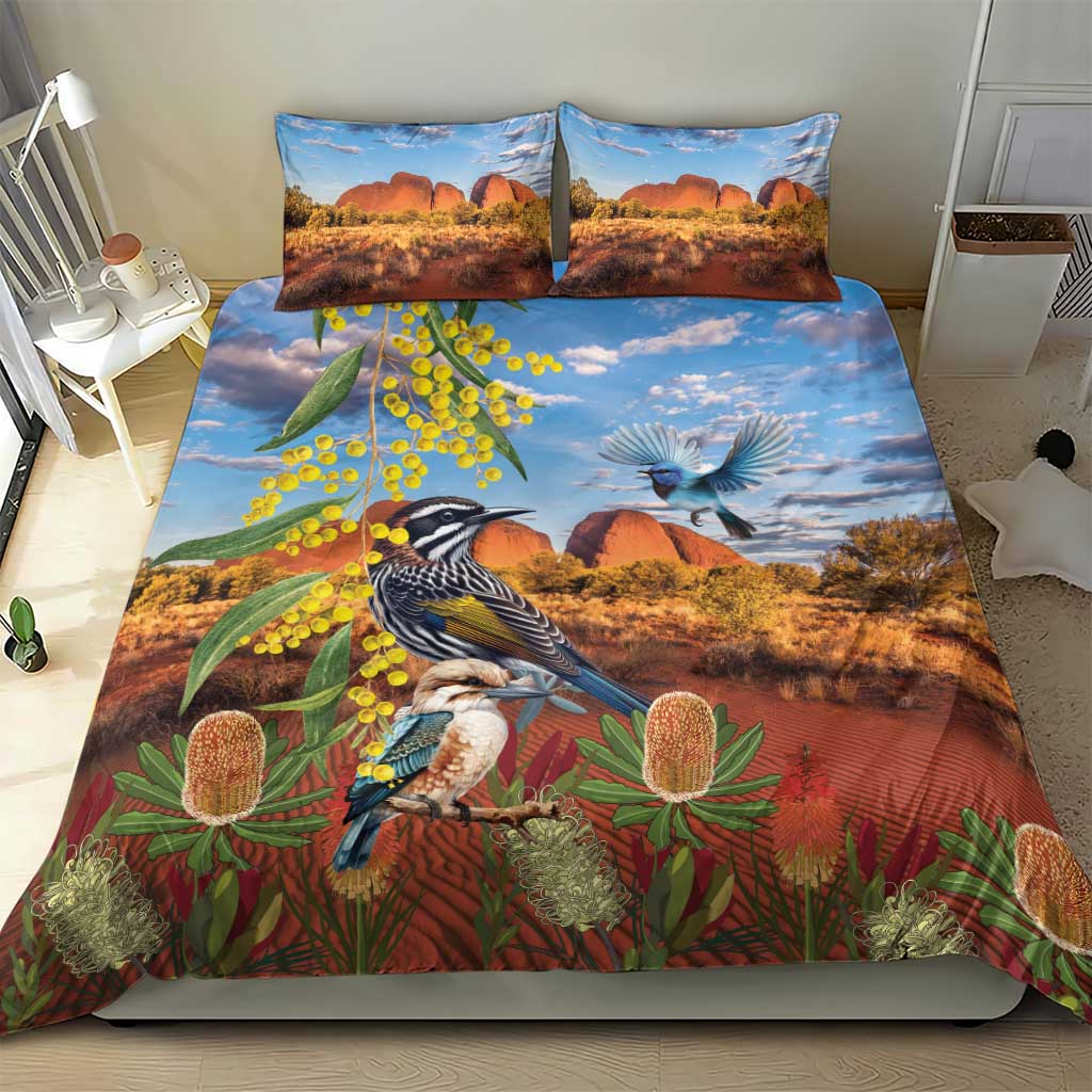 Australia Native Bird Uluru Ayers Rock Bedding Set