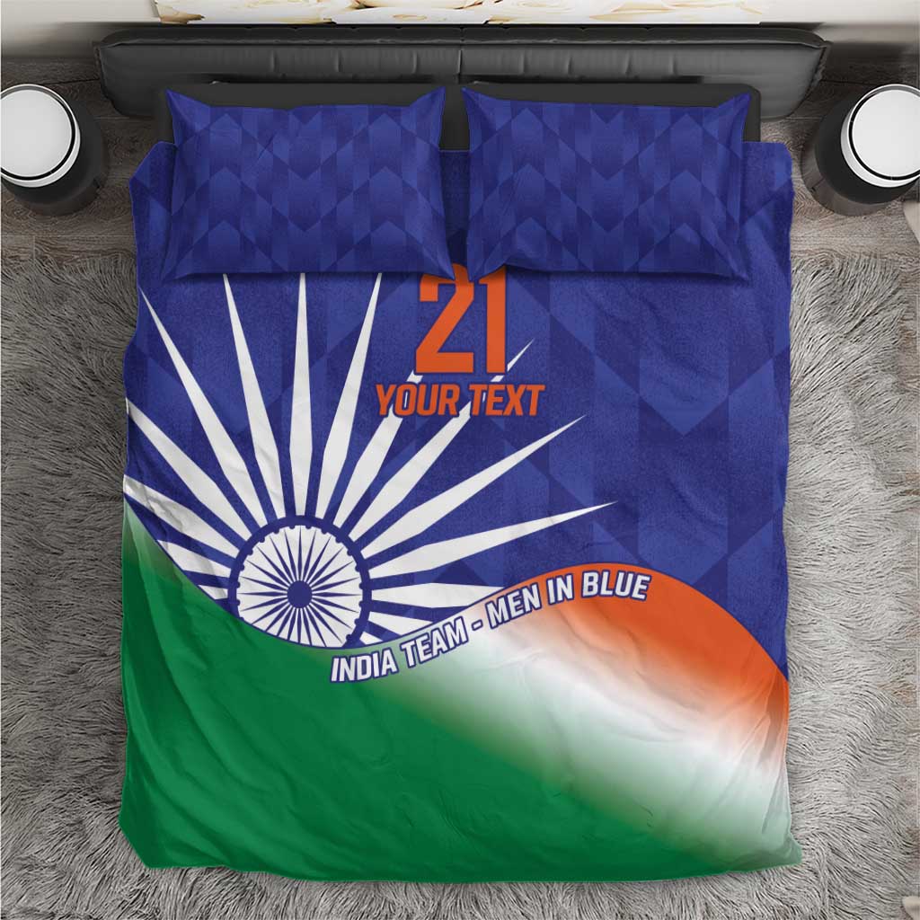 India Cricket Custom Bedding Set Ashoka Chakra with Flag Style