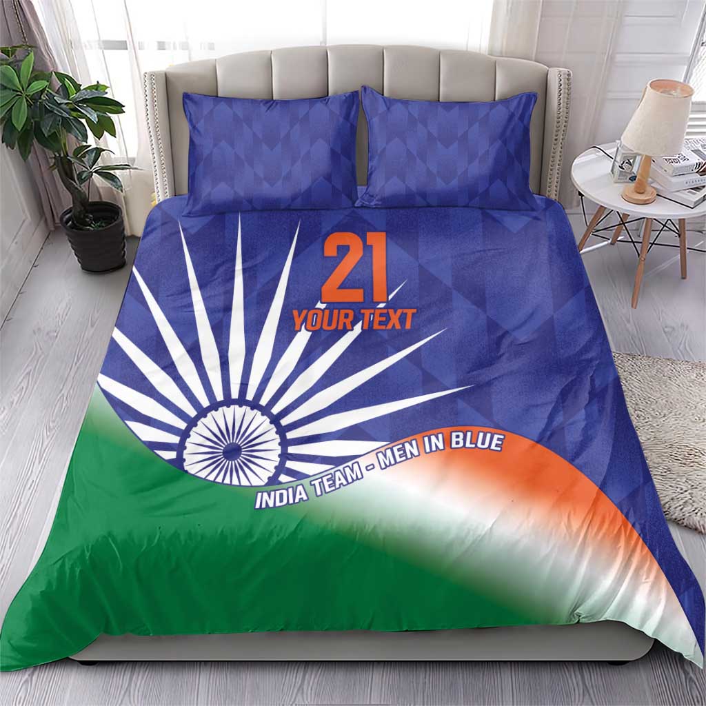 India Cricket Custom Bedding Set Ashoka Chakra with Flag Style