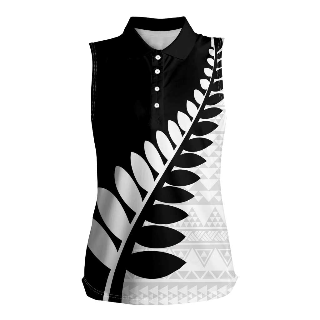 New Zealand Silver Fern Niho Taniwha Women Sleeveless Polo Shirt