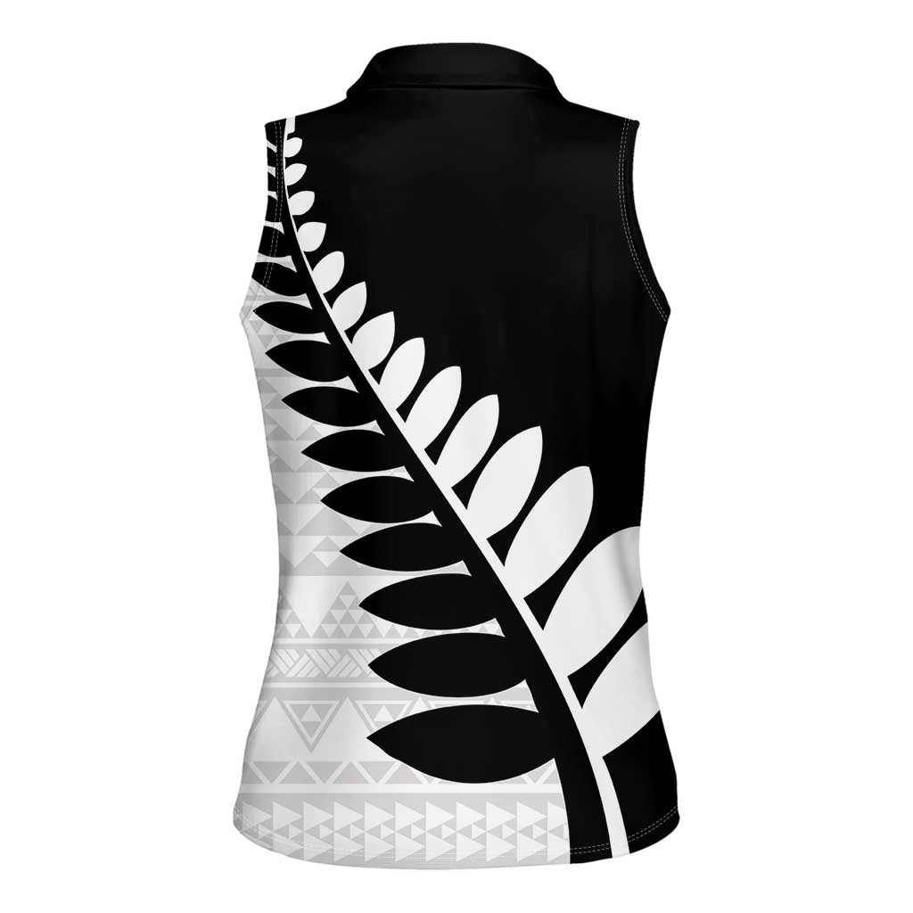 New Zealand Silver Fern Niho Taniwha Women Sleeveless Polo Shirt