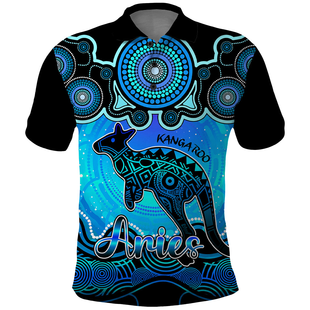 personalised-australia-aries-kangaroo-zodiac-polo-shirt-auz-astrology-aboriginal-aqua