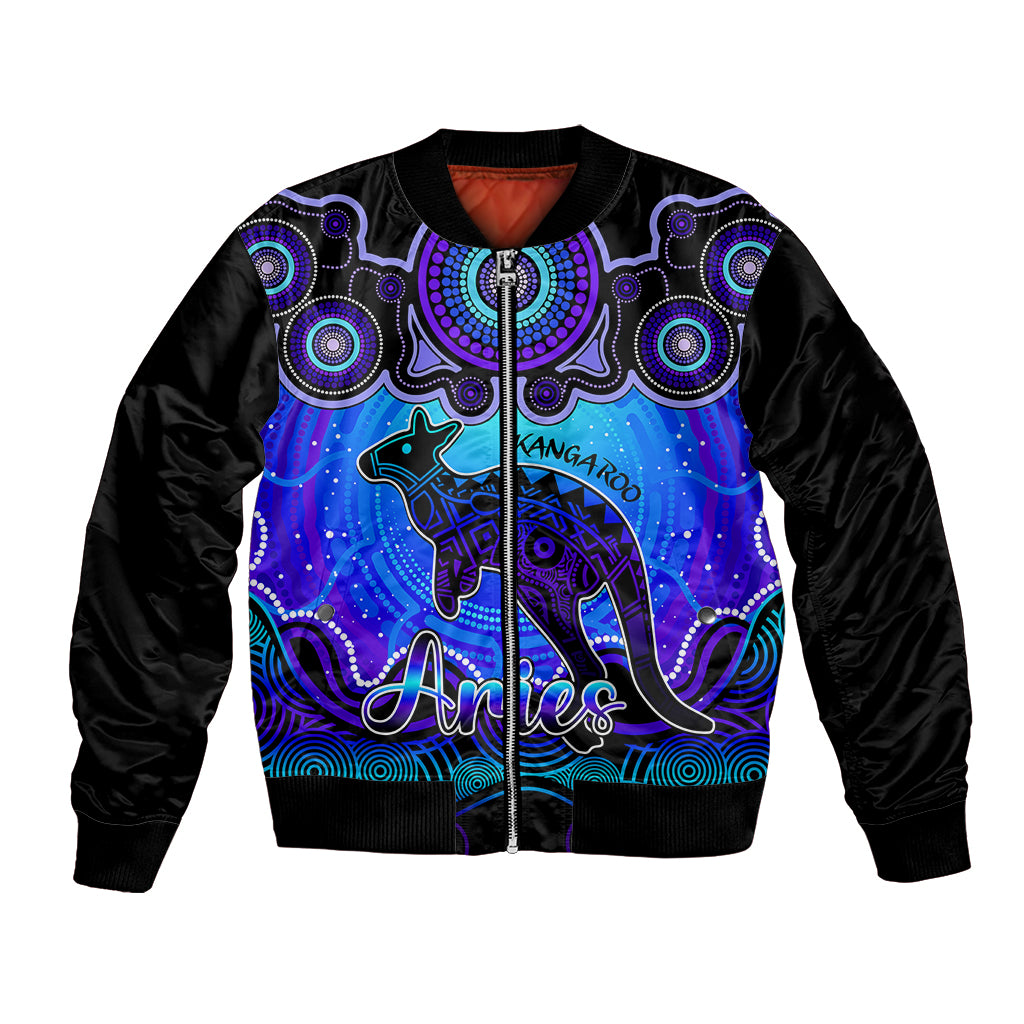 personalised-australia-aries-kangaroo-zodiac-bomber-jacket-auz-astrology-aboriginal-blue