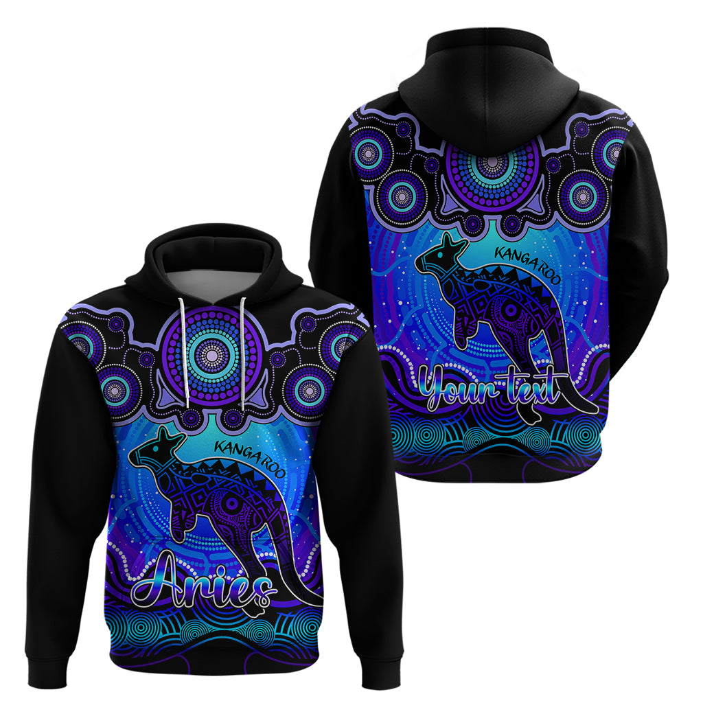 personalised-australia-aries-kangaroo-zodiac-hoodie-auz-astrology-aboriginal-blue