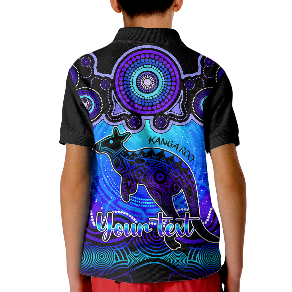 personalised-australia-aries-kangaroo-zodiac-kid-polo-shirt-auz-astrology-aboriginal-blue