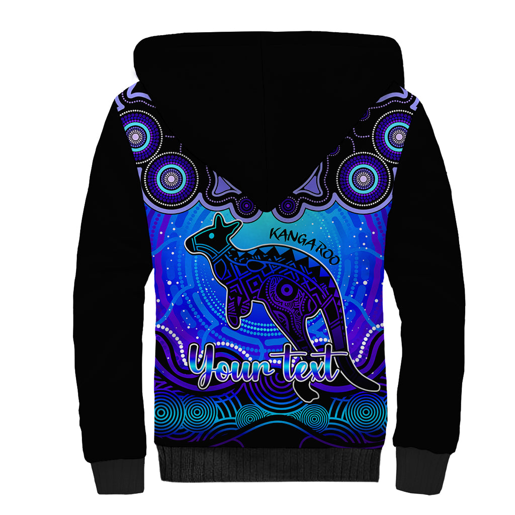 personalised-australia-aries-kangaroo-zodiac-sherpa-hoodie-auz-astrology-aboriginal-blue