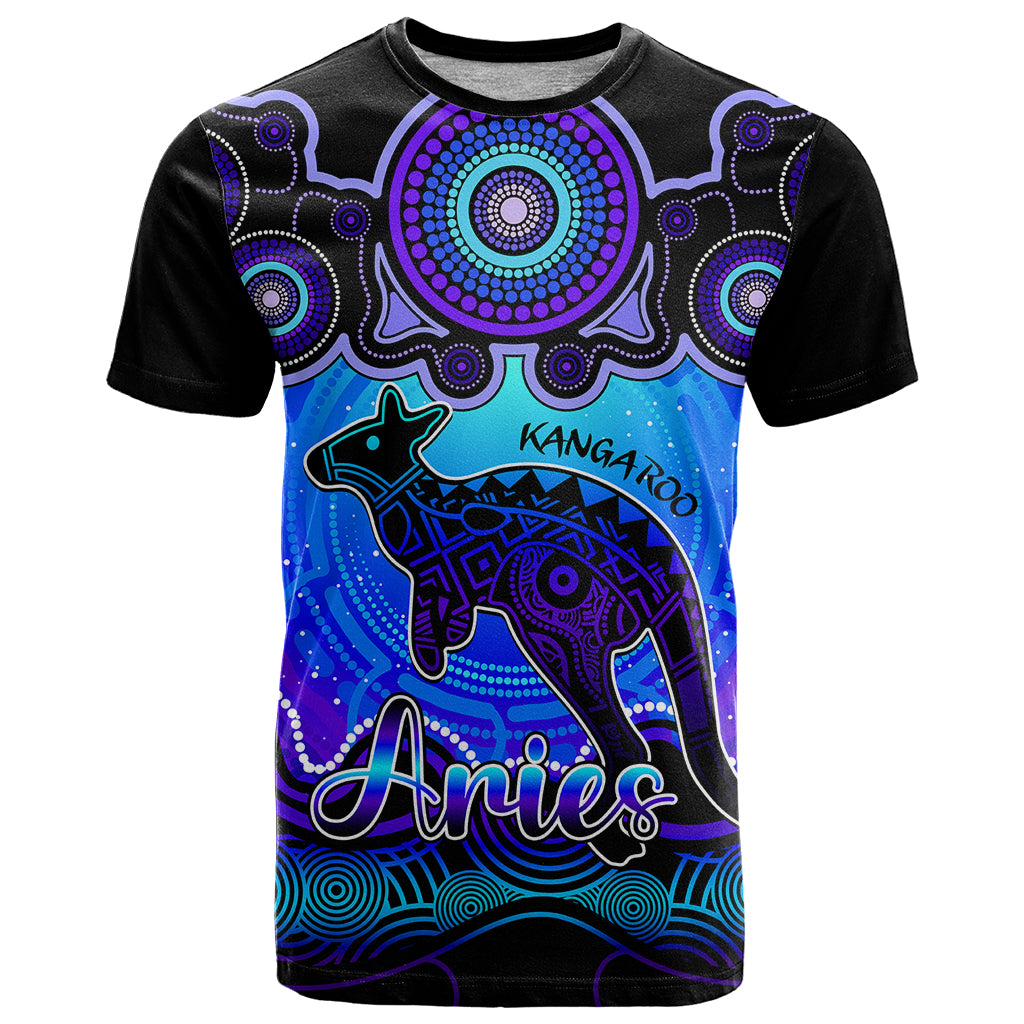 personalised-australia-aries-kangaroo-zodiac-t-shirt-auz-astrology-aboriginal-blue