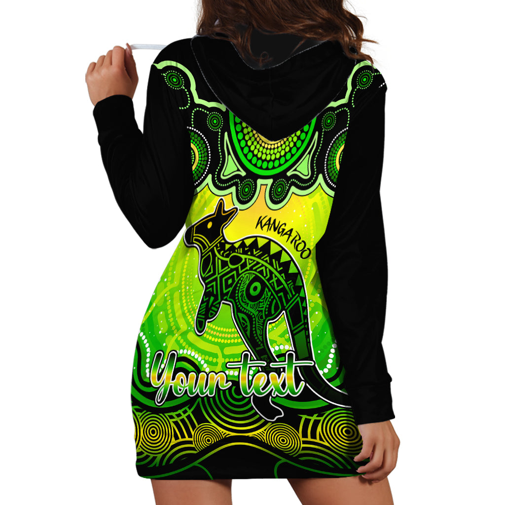 personalised-australia-aries-kangaroo-zodiac-hoodie-dress-auz-astrology-aboriginal-green