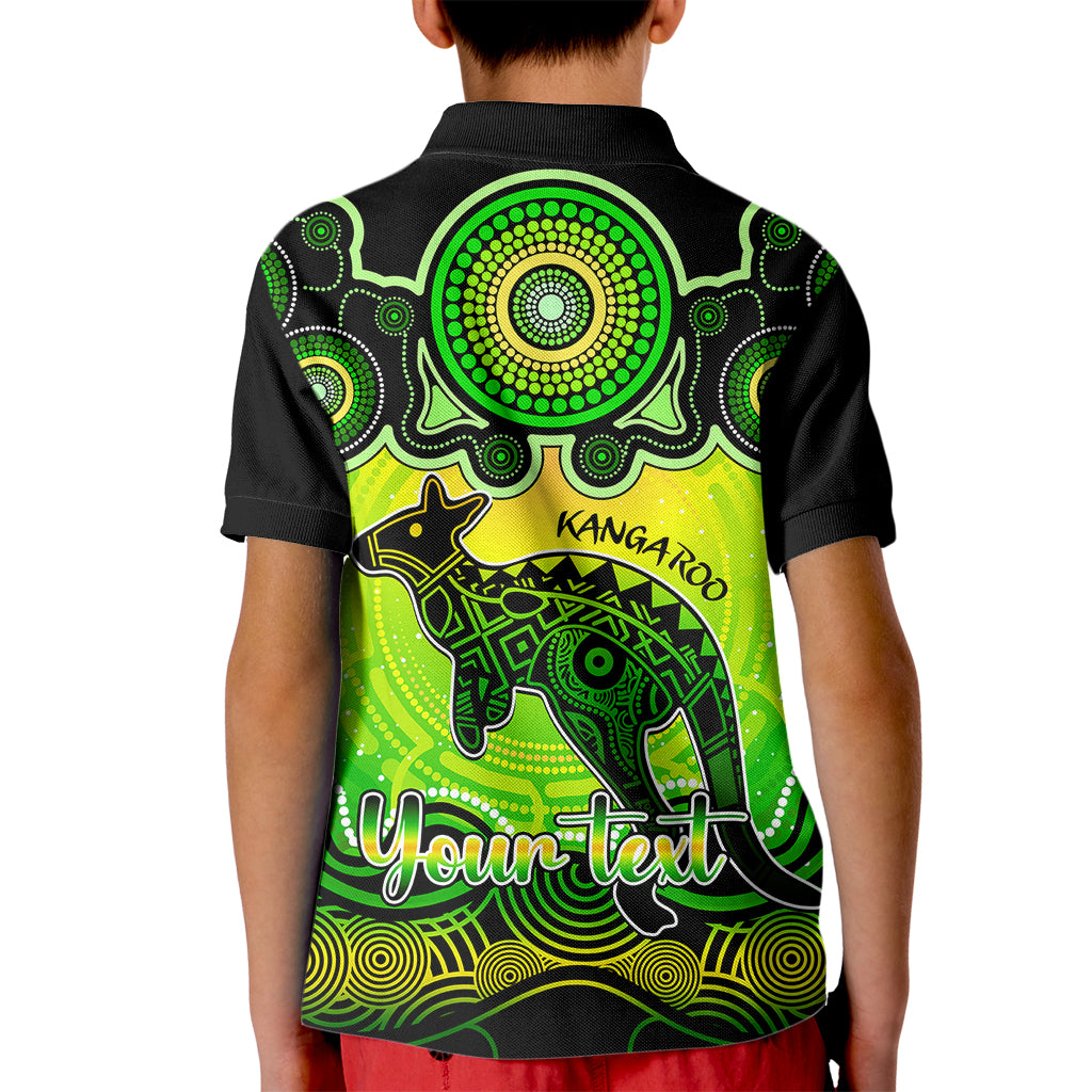 personalised-australia-aries-kangaroo-zodiac-kid-polo-shirt-auz-astrology-aboriginal-green