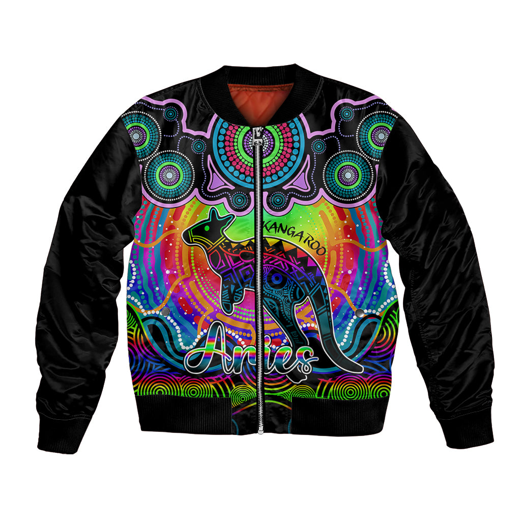 personalised-australia-aries-kangaroo-zodiac-bomber-jacket-auz-astrology-aboriginal-rainbow