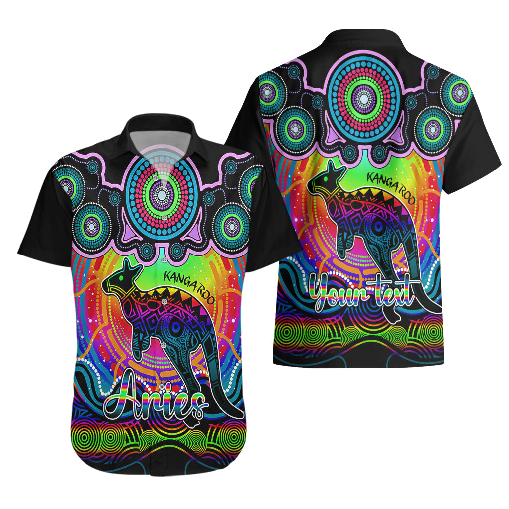 personalised-australia-aries-kangaroo-zodiac-hawaiian-shirt-auz-astrology-aboriginal-rainbow