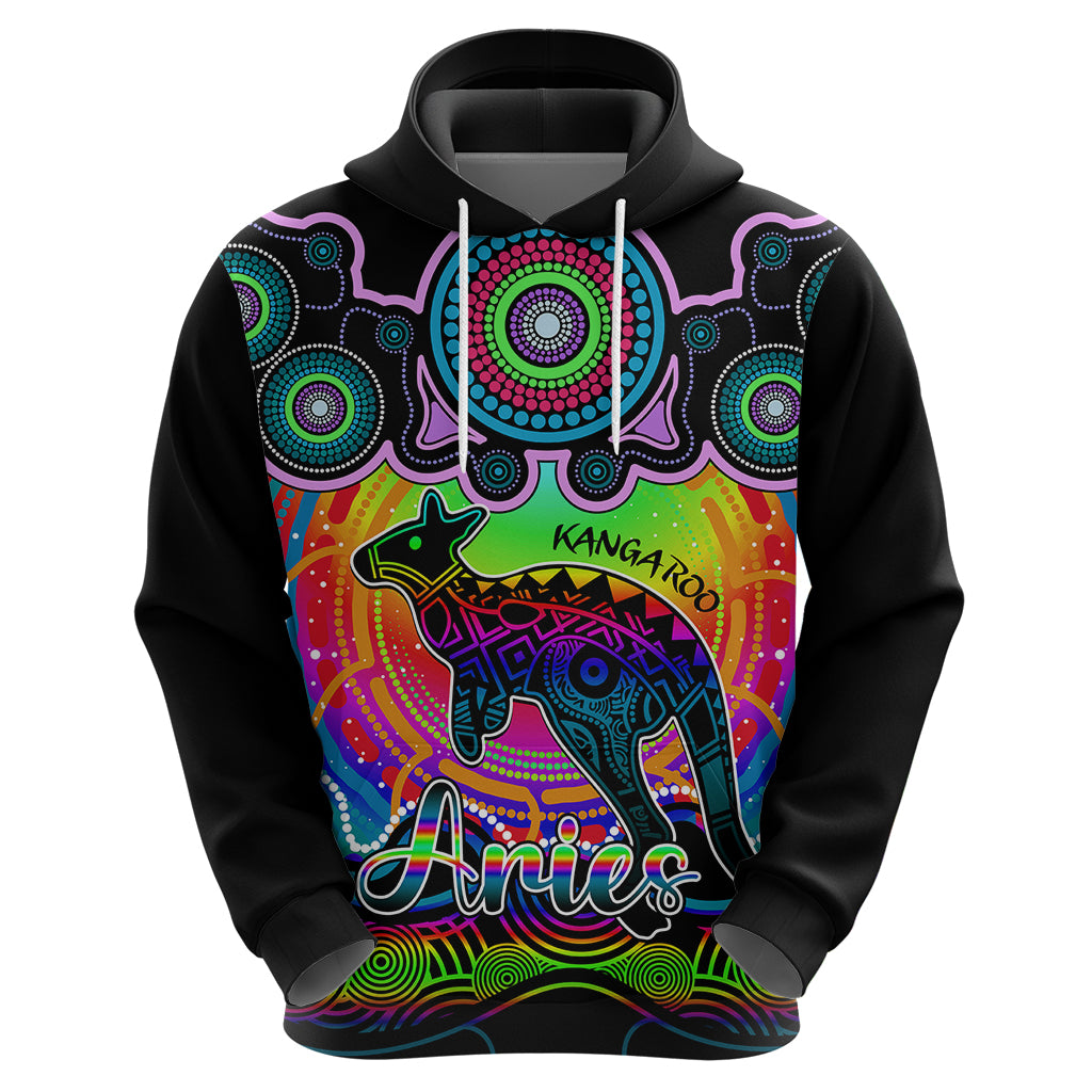 personalised-australia-aries-kangaroo-zodiac-hoodie-auz-astrology-aboriginal-rainbow