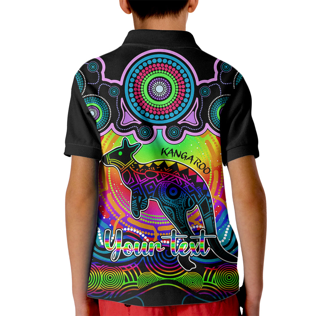 personalised-australia-aries-kangaroo-zodiac-kid-polo-shirt-auz-astrology-aboriginal-rainbow