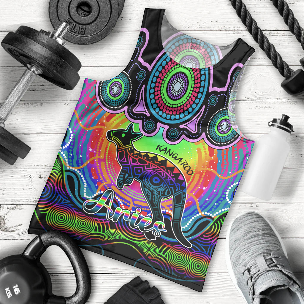 personalised-australia-aries-kangaroo-zodiac-men-tank-top-auz-astrology-aboriginal-rainbow