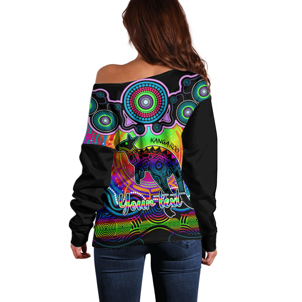 personalised-australia-aries-kangaroo-zodiac-off-shoulder-sweater-auz-astrology-aboriginal-rainbow