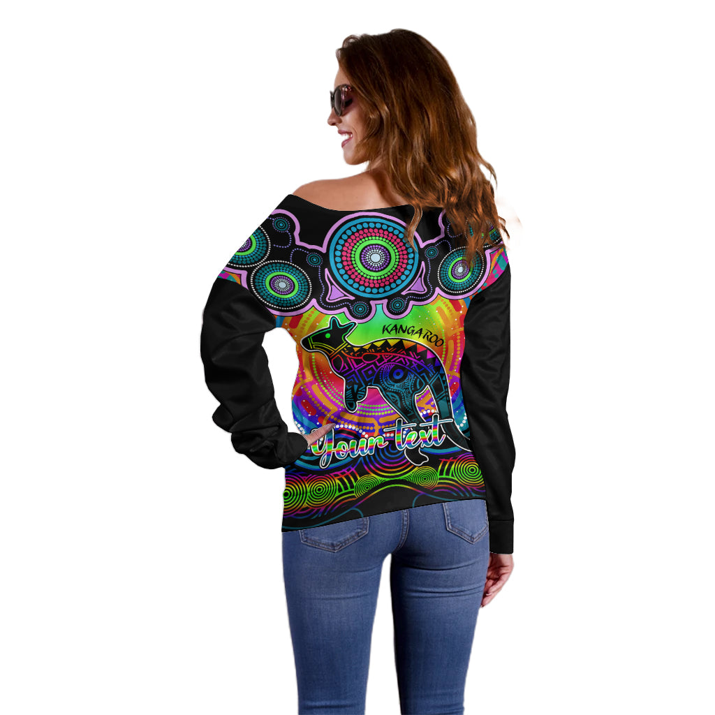 personalised-australia-aries-kangaroo-zodiac-off-shoulder-sweater-auz-astrology-aboriginal-rainbow