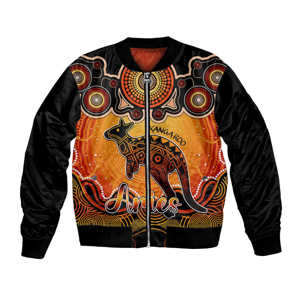 personalised-australia-aries-kangaroo-zodiac-bomber-jacket-auz-astrology-aboriginal-red