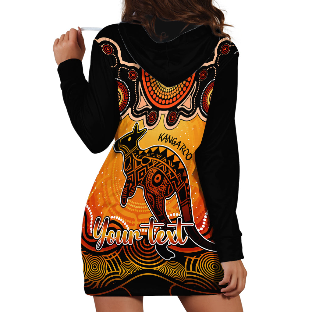 personalised-australia-aries-kangaroo-zodiac-hoodie-dress-auz-astrology-aboriginal-red