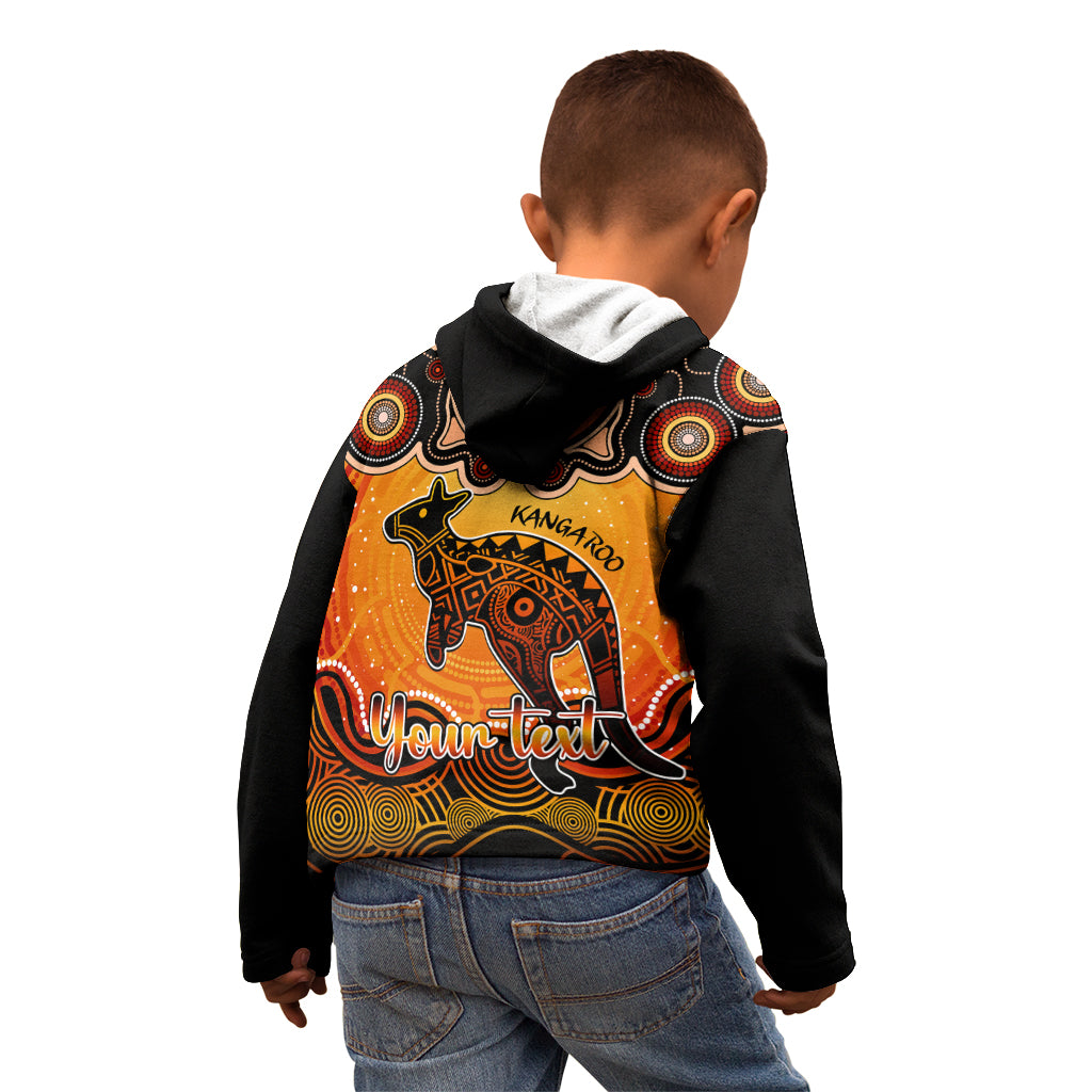 personalised-australia-aries-kangaroo-zodiac-kid-hoodie-auz-astrology-aboriginal-red