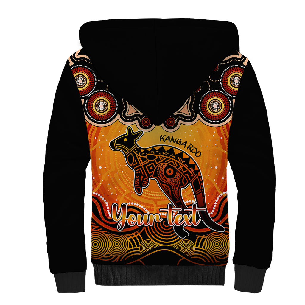 personalised-australia-aries-kangaroo-zodiac-sherpa-hoodie-auz-astrology-aboriginal-red