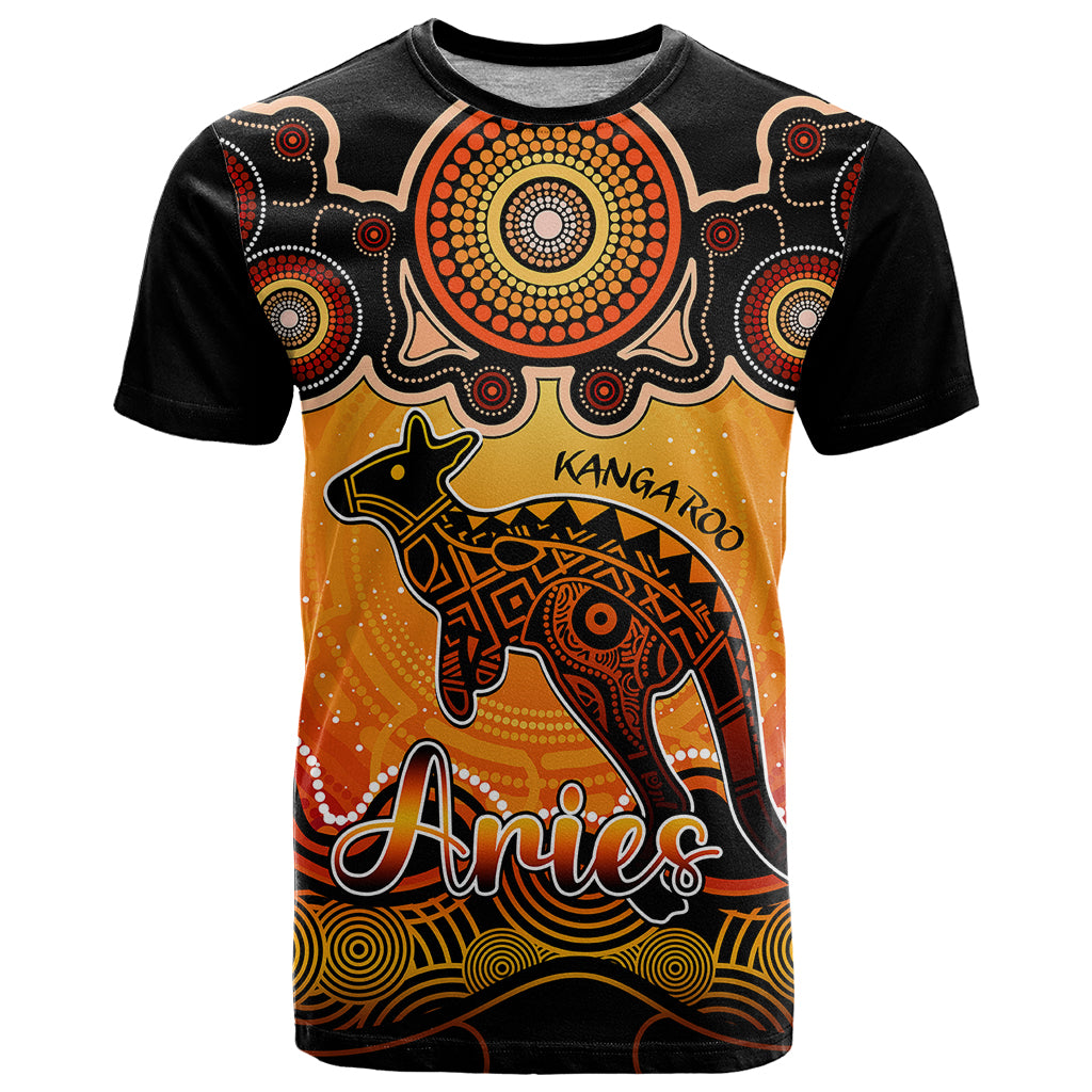 personalised-australia-aries-kangaroo-zodiac-t-shirt-auz-astrology-aboriginal-red