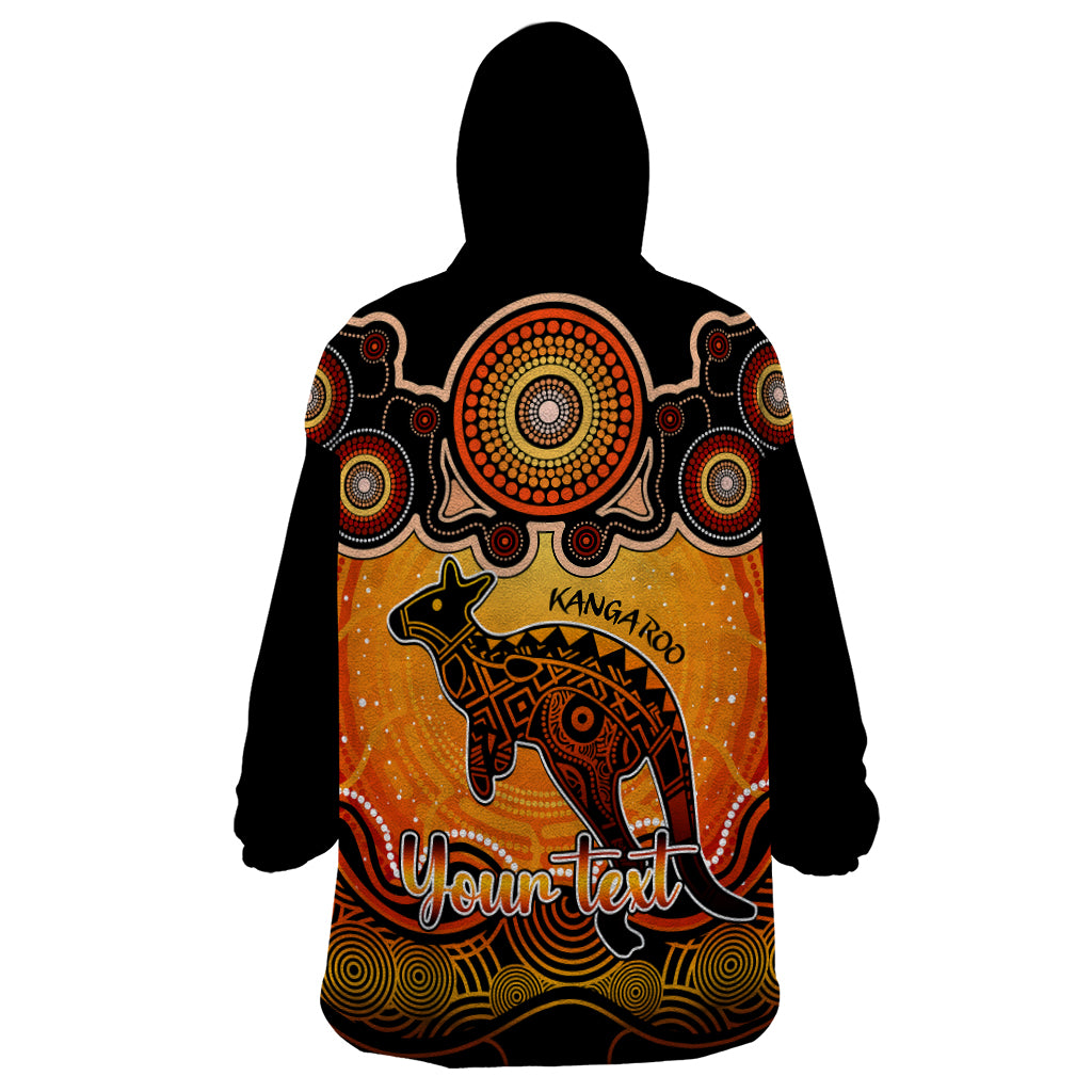 personalised-australia-aries-kangaroo-zodiac-wearable-blanket-hoodie-auz-astrology-aboriginal-red