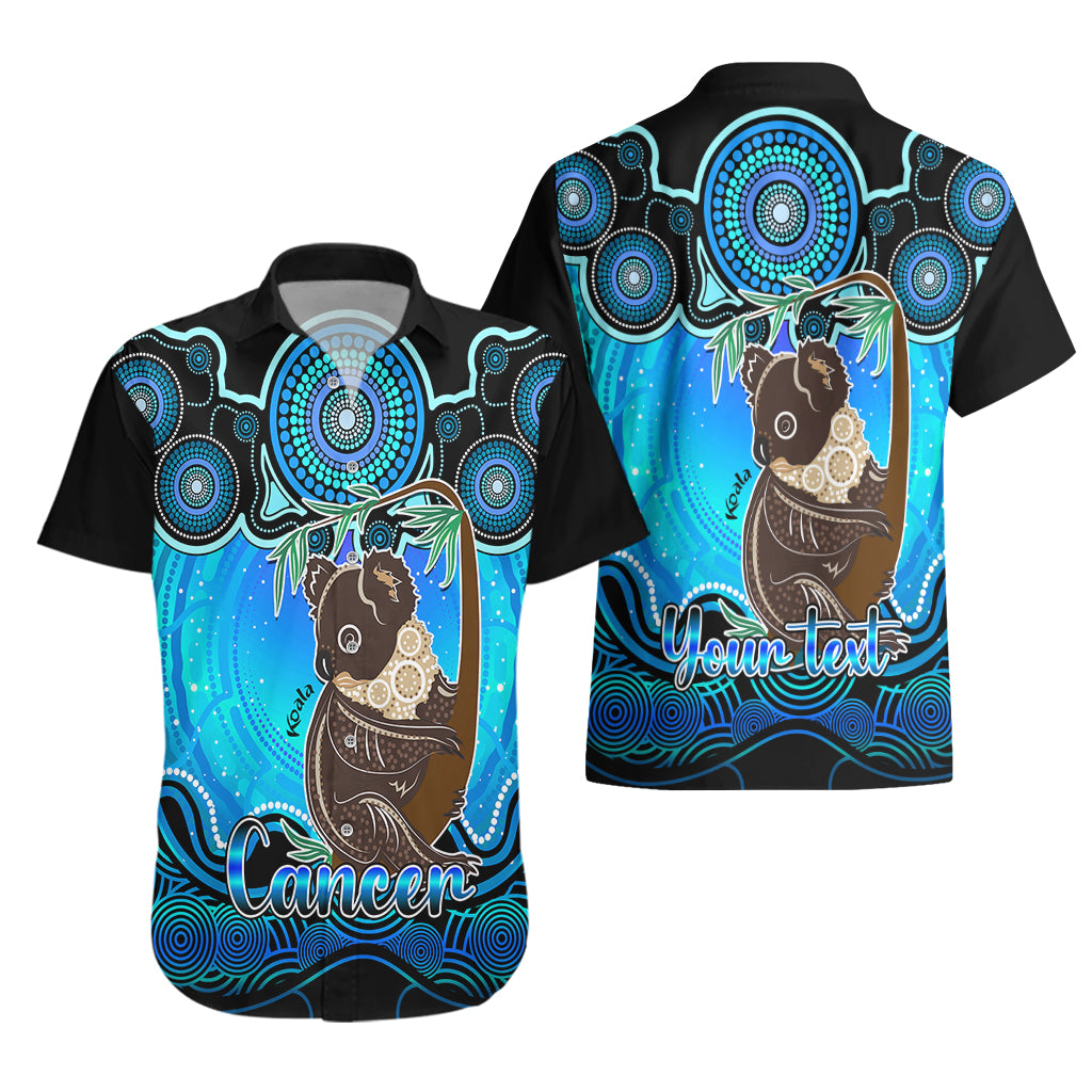 personalised-australia-cancer-koala-zodiac-hawaiian-shirt-auz-astrology-aboriginal-aqua