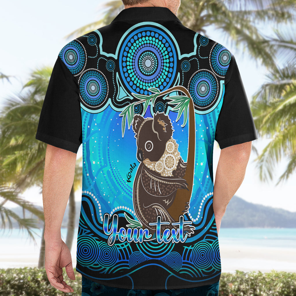 personalised-australia-cancer-koala-zodiac-hawaiian-shirt-auz-astrology-aboriginal-aqua