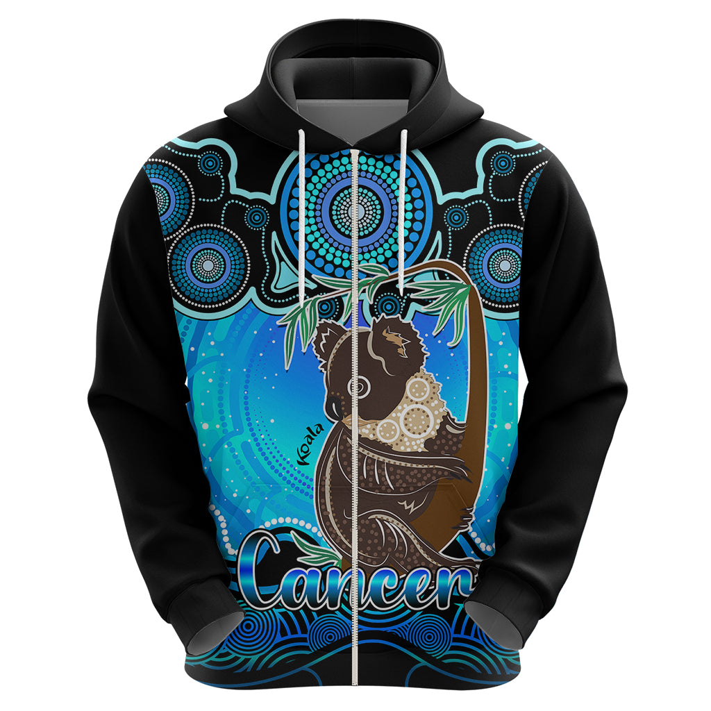 personalised-australia-cancer-koala-zodiac-hoodie-auz-astrology-aboriginal-aqua