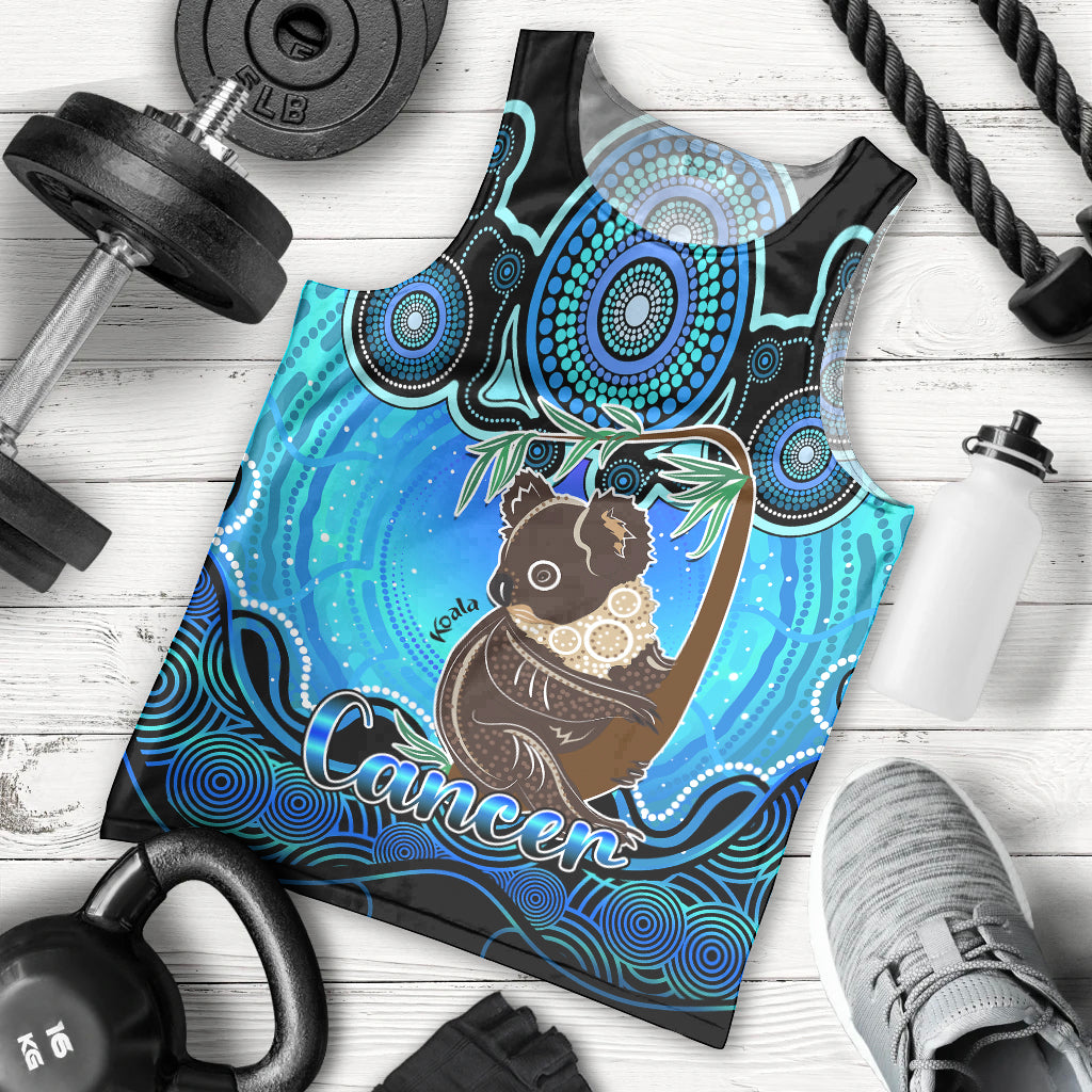 personalised-australia-cancer-koala-zodiac-men-tank-top-auz-astrology-aboriginal-aqua