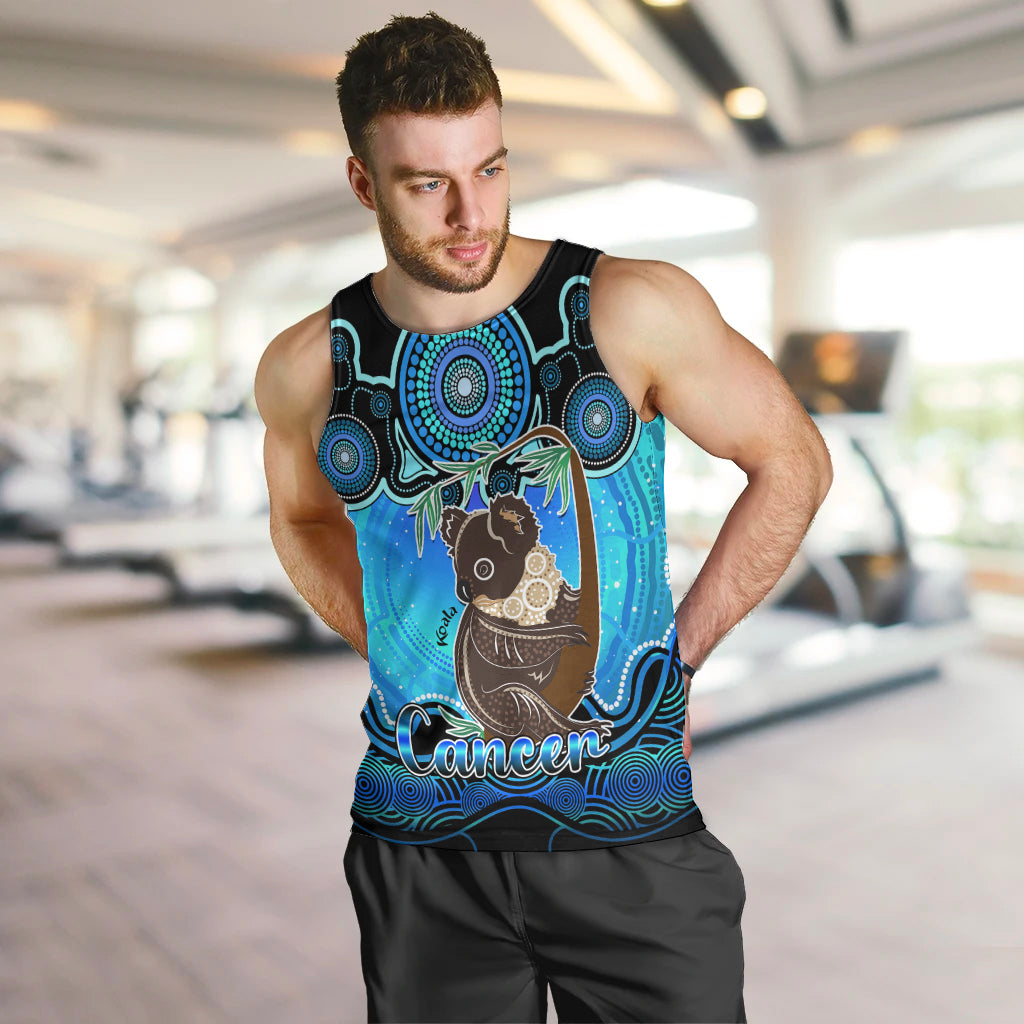 personalised-australia-cancer-koala-zodiac-men-tank-top-auz-astrology-aboriginal-aqua