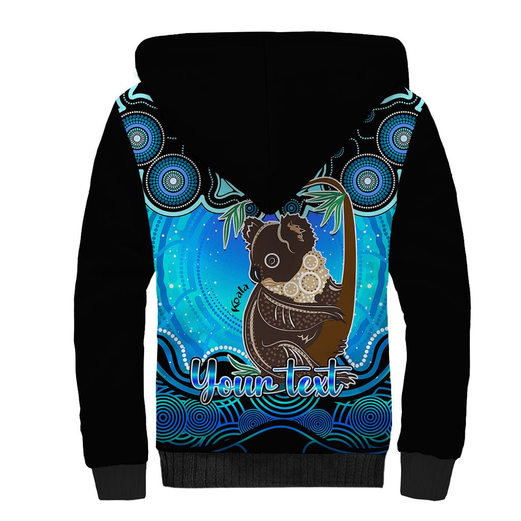 personalised-australia-cancer-koala-zodiac-sherpa-hoodie-auz-astrology-aboriginal-aqua