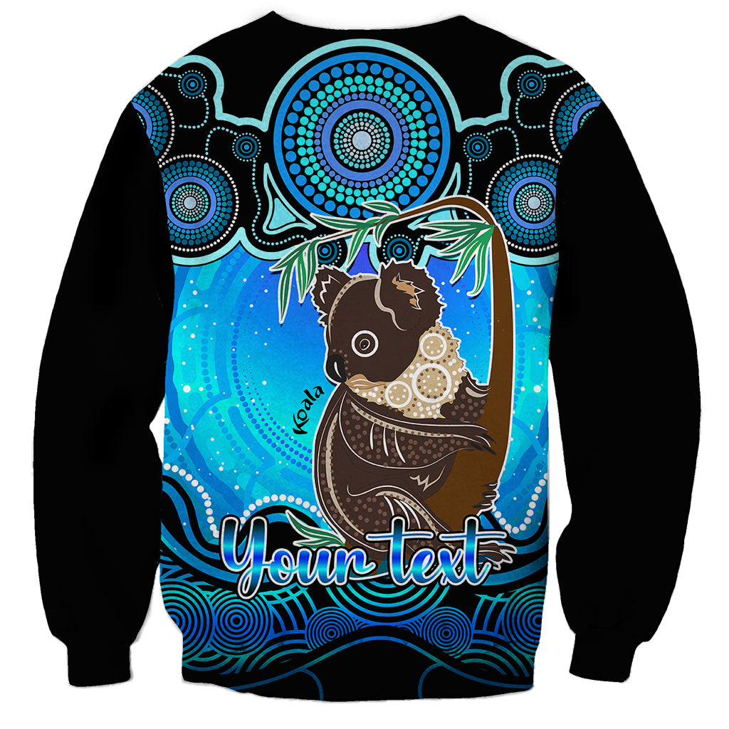 personalised-australia-cancer-koala-zodiac-sweatshirt-auz-astrology-aboriginal-aqua