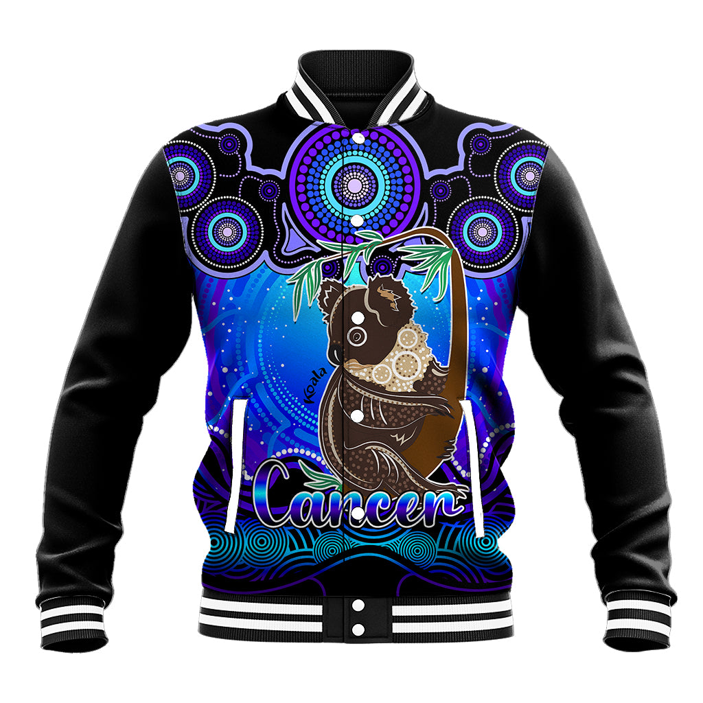 personalised-australia-cancer-koala-zodiac-baseball-jacket-auz-astrology-aboriginal-blue