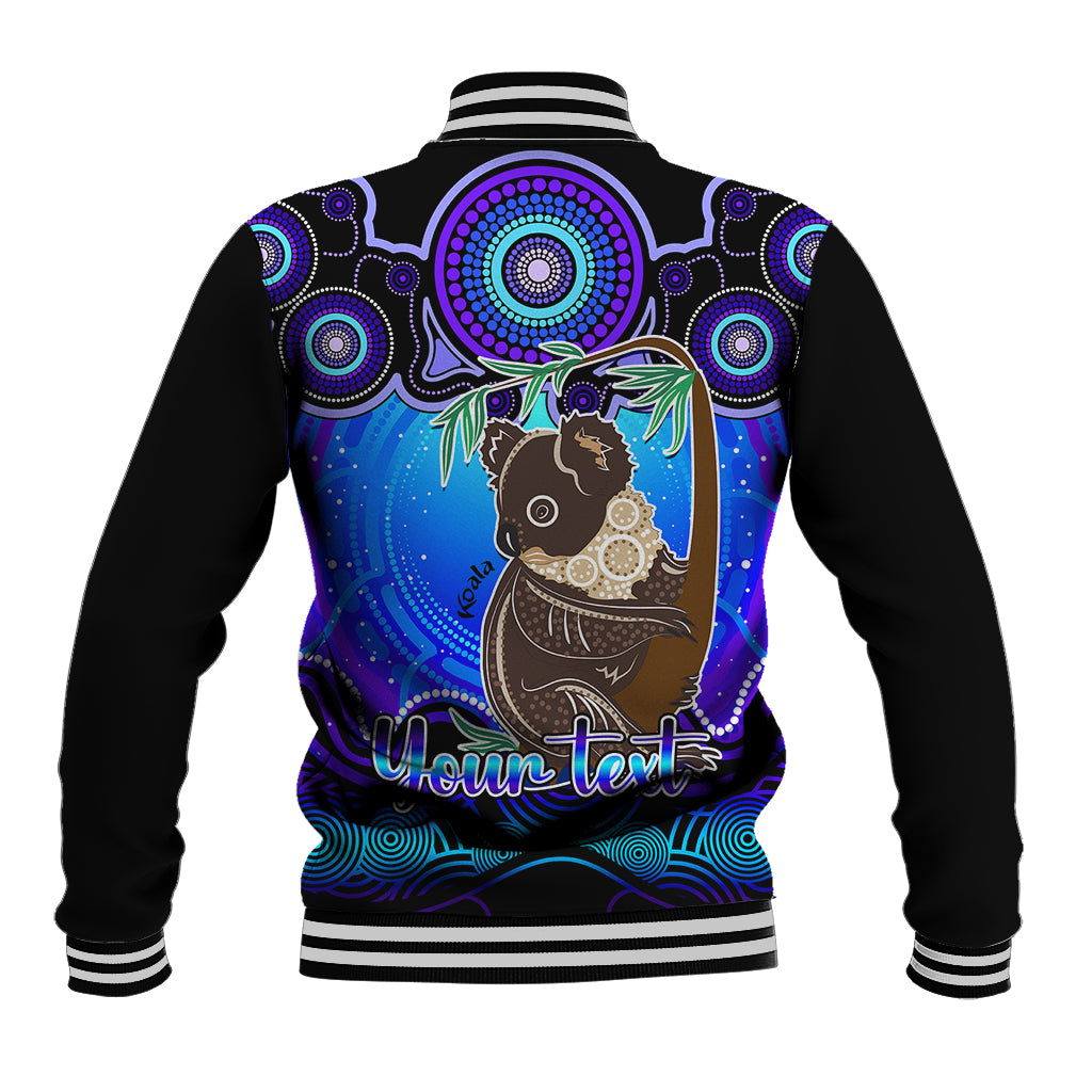 personalised-australia-cancer-koala-zodiac-baseball-jacket-auz-astrology-aboriginal-blue