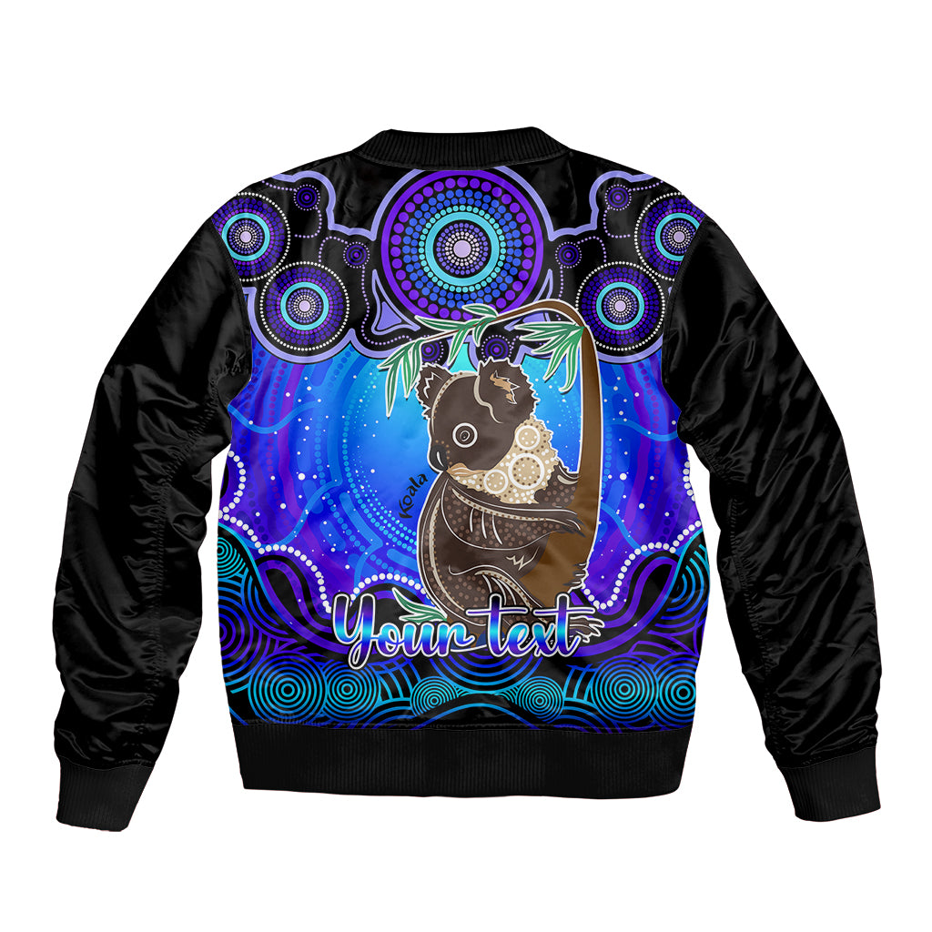 personalised-australia-cancer-koala-zodiac-bomber-jacket-auz-astrology-aboriginal-blue