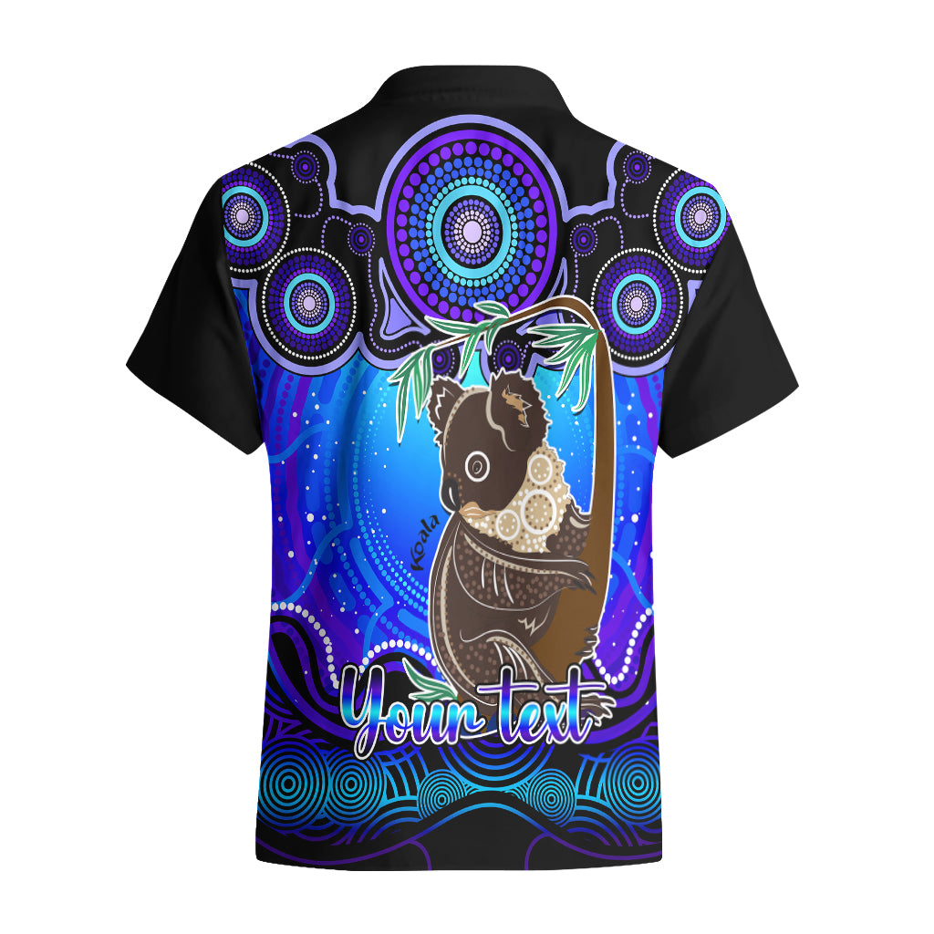 personalised-australia-cancer-koala-zodiac-hawaiian-shirt-auz-astrology-aboriginal-blue