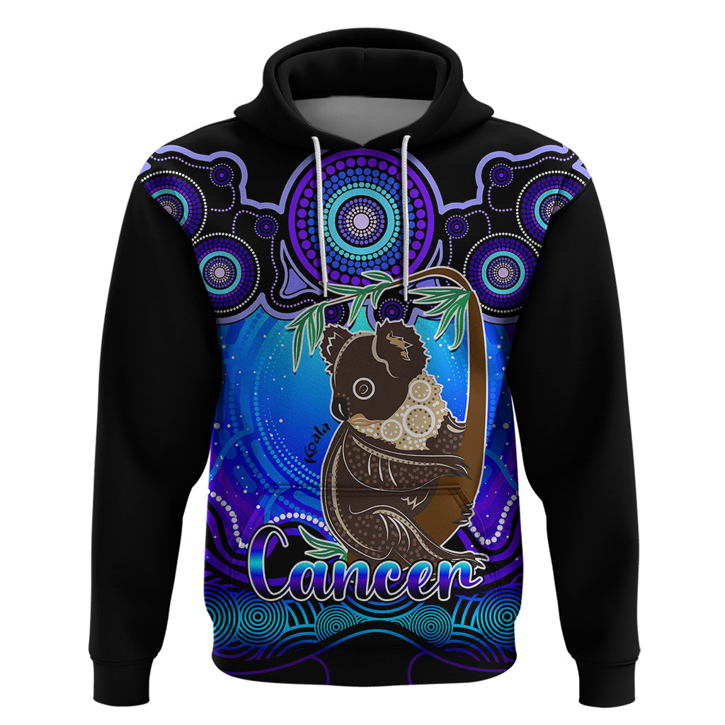 personalised-australia-cancer-koala-zodiac-hoodie-auz-astrology-aboriginal-blue