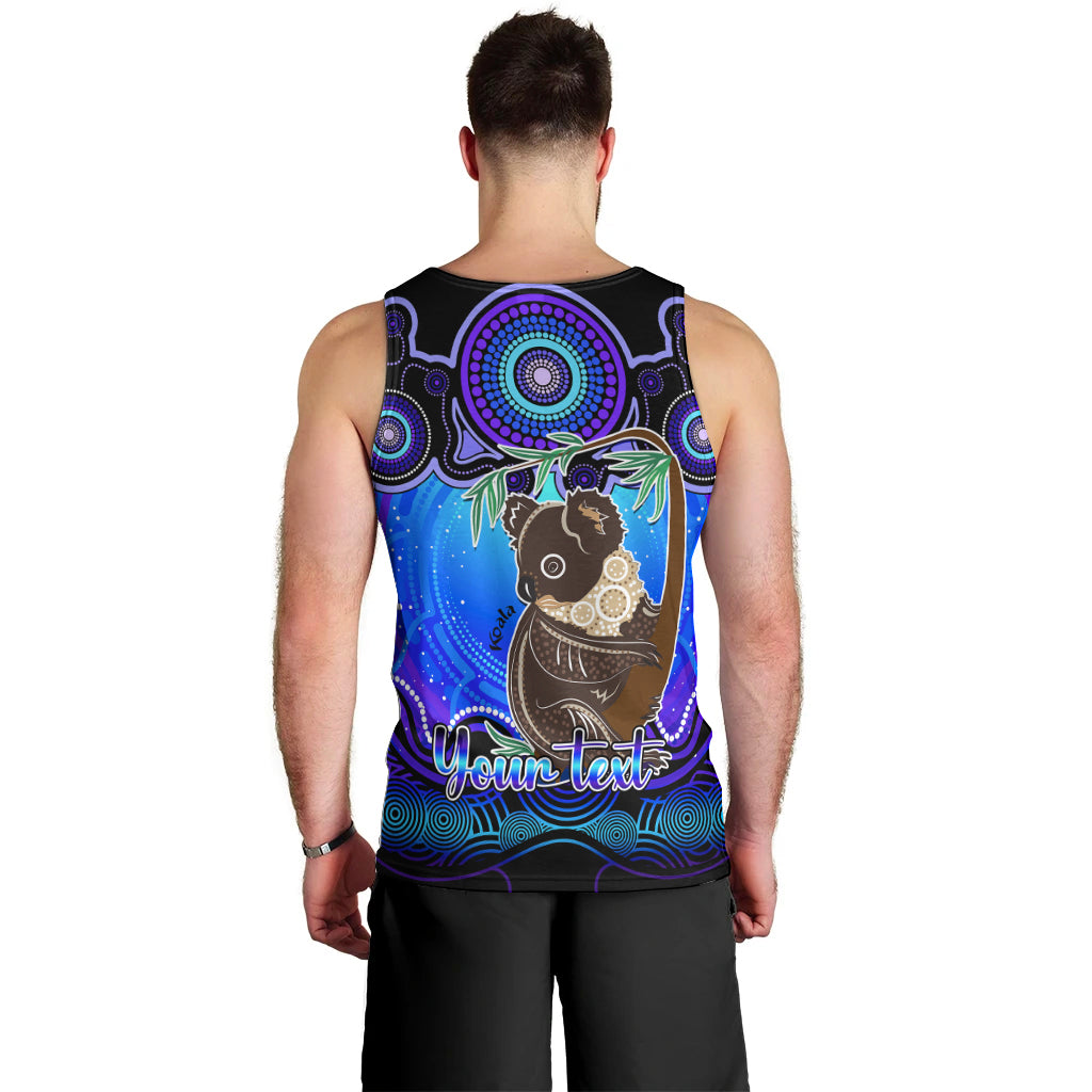 personalised-australia-cancer-koala-zodiac-men-tank-top-auz-astrology-aboriginal-blue