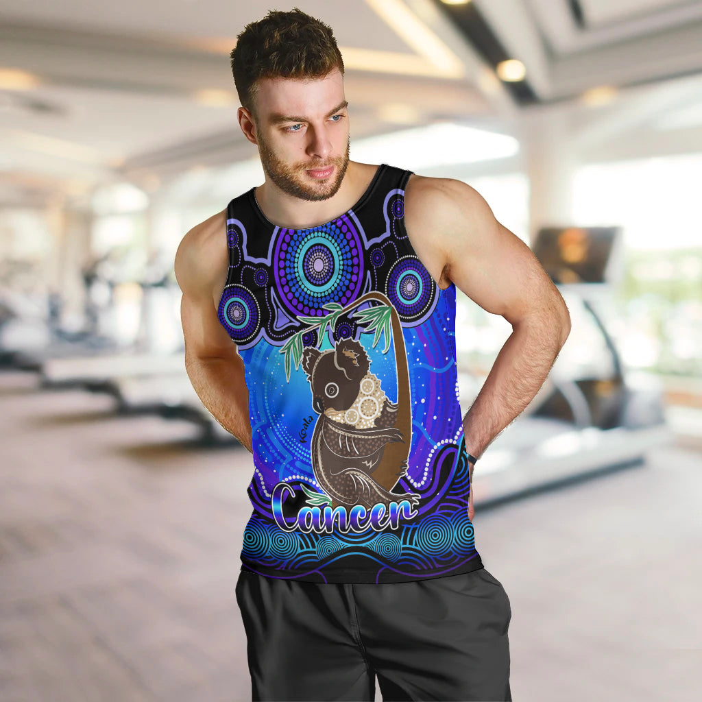 personalised-australia-cancer-koala-zodiac-men-tank-top-auz-astrology-aboriginal-blue