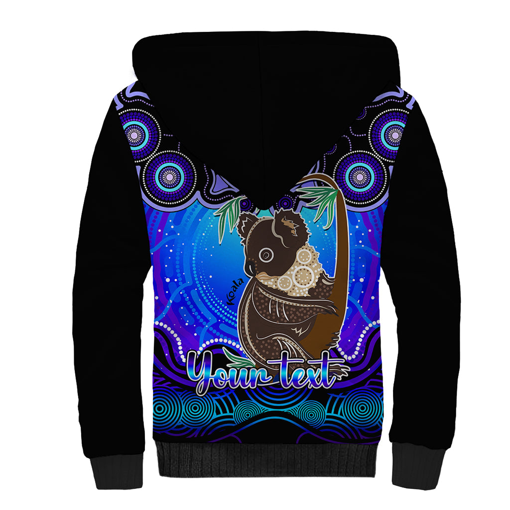 personalised-australia-cancer-koala-zodiac-sherpa-hoodie-auz-astrology-aboriginal-blue