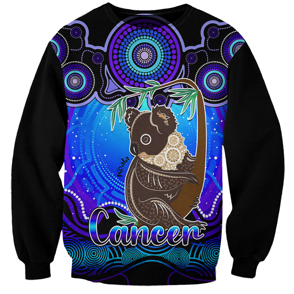 personalised-australia-cancer-koala-zodiac-sweatshirt-auz-astrology-aboriginal-blue