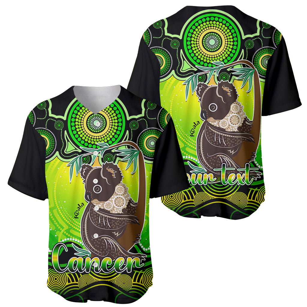 personalised-australia-cancer-koala-zodiac-baseball-jersey-auz-astrology-aboriginal-green